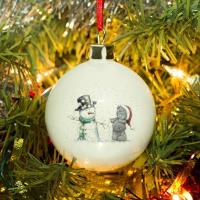 Personalised Me to You Tatty & Snowman Christmas Bauble Extra Image 2 Preview